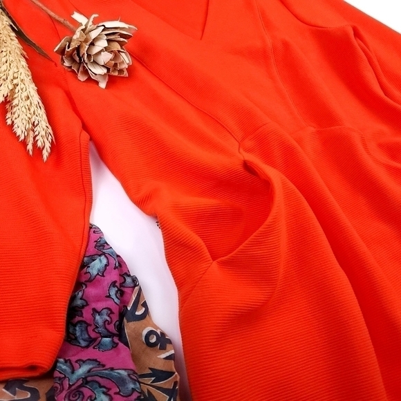 BODEN Orange Cream Thick Knit Pocketed Dress Sz 12R - Picture 9 of 13